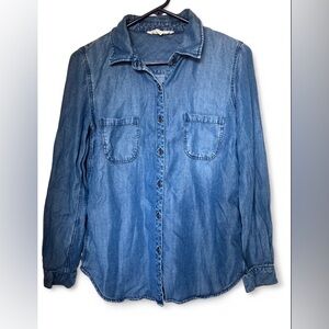 Love Stitch Blue Denim Blouse